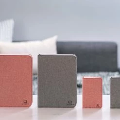 Gingko Mini Blush Pink Linen Fabric Smart Book Light
