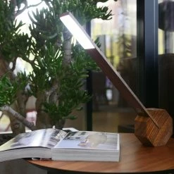 Gingko Walnut Octagon One Desk Light 9 Gingko Walnut Octagon One Desk Light