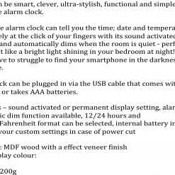 Gingko Aluminium Cube Click Clock With White LED