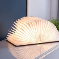 Gingko Black Leather LED Smart Book Light