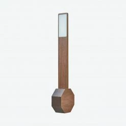 Gingko Walnut Octagon Plus Clock Desk Light