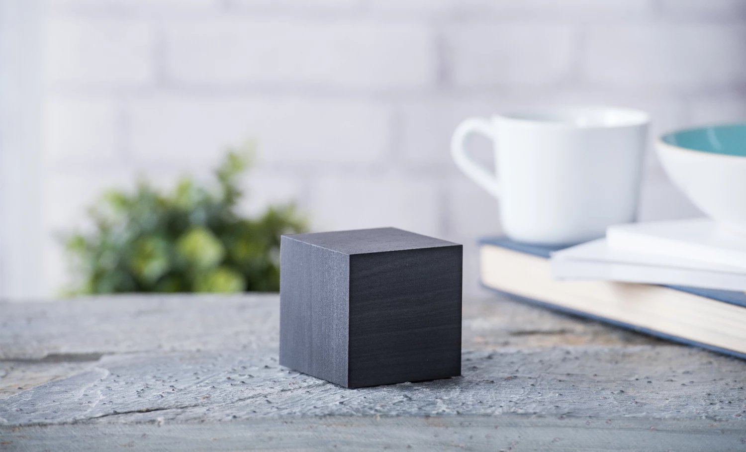 Gingko Black Blue LED Cube Click Clock 5 Gingko Black Blue LED Cube Click Clock