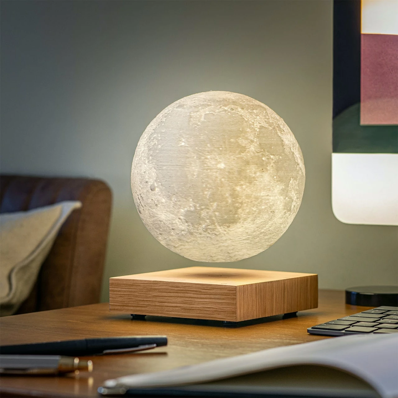 Gingko White Ash Smart Moon Lamp 2 Gingko White Ash Smart Moon Lamp