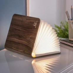Gingko Large Natural Wood Walnut Smart Book Light