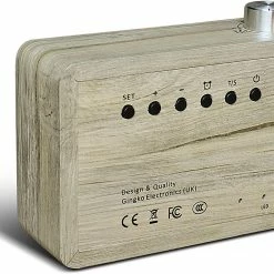 Gingko Radio Click Clock Ash/Green LED 8 Gingko Radio Click Clock Ash/Green LED