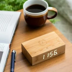 Gingko Bamboo Flip Click Clock 9 Gingko Bamboo Flip Click Clock
