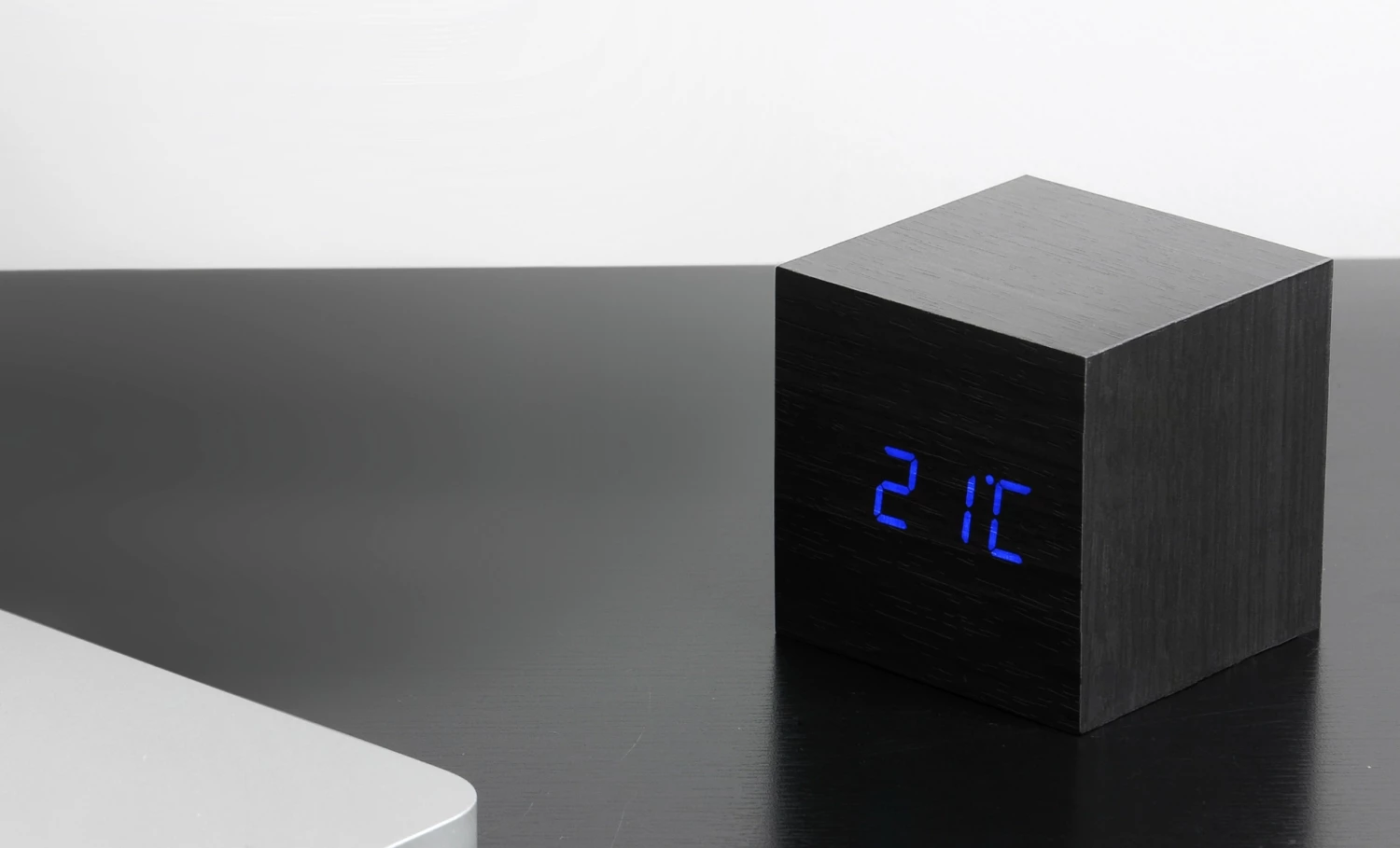 Gingko Black Blue LED Cube Click Clock 4 Gingko Black Blue LED Cube Click Clock