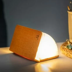 Gingko Mini Smart Book Light Orange Fabric