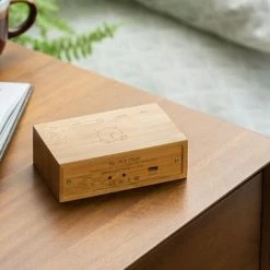 Gingko Bamboo Flip Click Clock