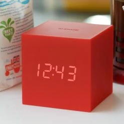 Gingko Red Gravity Cube Click Clock 6 Gingko Red Gravity Cube Click Clock